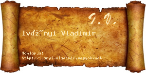 Iványi Vladimir névjegykártya