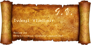 Iványi Vladimir névjegykártya