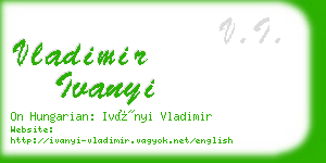vladimir ivanyi business card